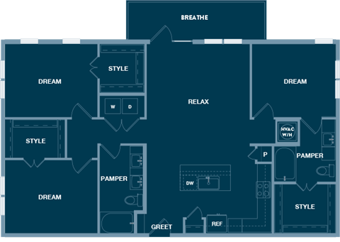 Lenox Park Apartments in Austin, Texas C1 Floor Plan